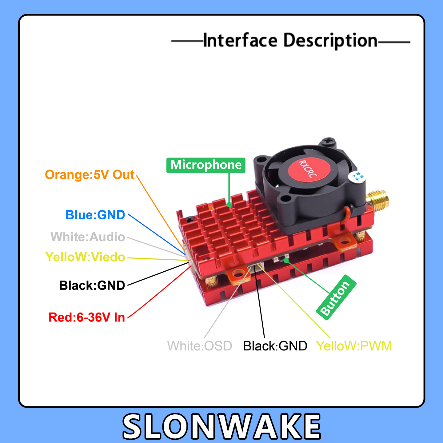 SLONWAKE 5.8G 2W VTX FPV 1800T - Fpv Drone Flight Controller recensie en prijs